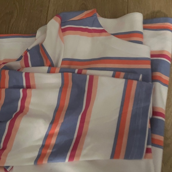 Croft & Barrow Boatneck 3/4  Blue Pink Sleeve Striped Top 2X NWT Plus Size - Picture 12 of 13